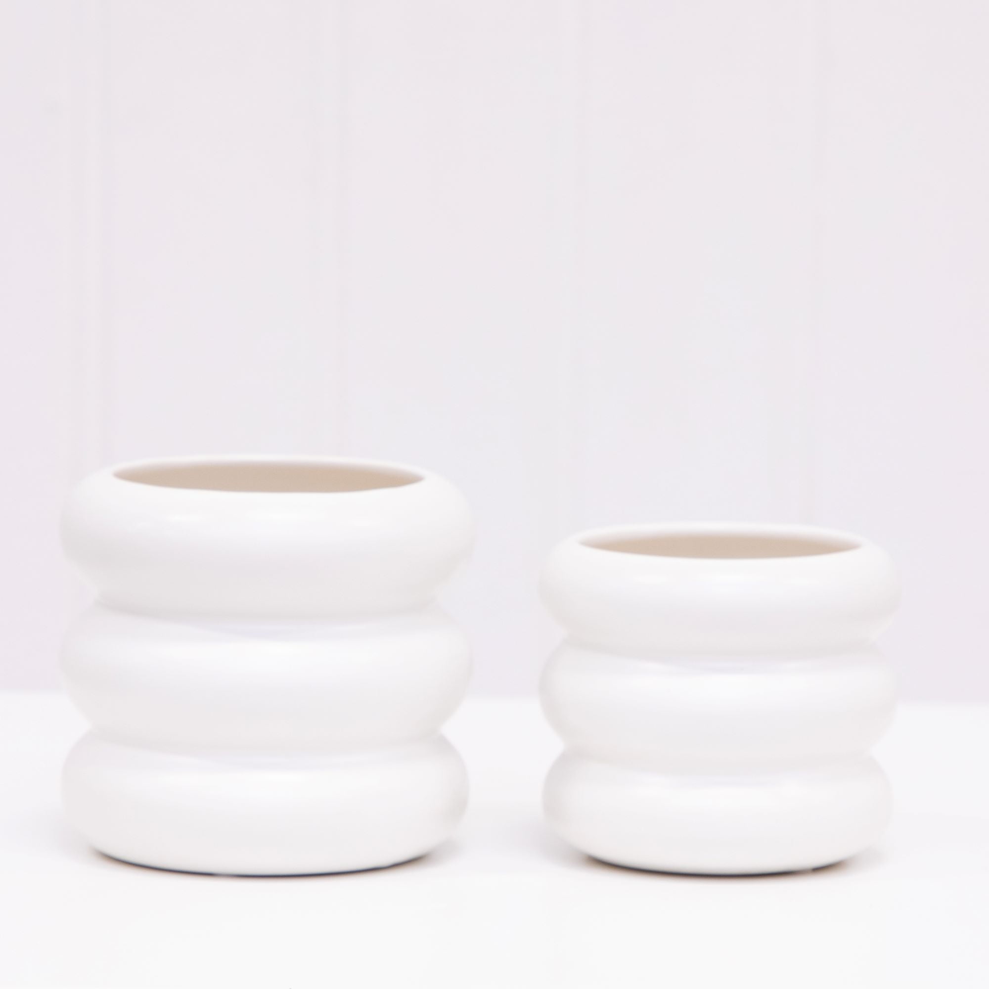 (3 pack) Mainstays 5" White Ceramic Bubble Planter