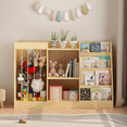thumbnail image 2 of Leumius Kids Bookshelf,Wooden Toy Storage Cabinet,3-Tier Book Shelf Bookcase for Nursery,Playroom,Kindergarten,Natural, 2 of 6