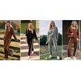 thumbnail image 5 of Shine Up Women 2 Piece Lounge Sets Striped Jogger Sets Fall Outfits Loose Sweatsuits with Pockets, 5 of 9