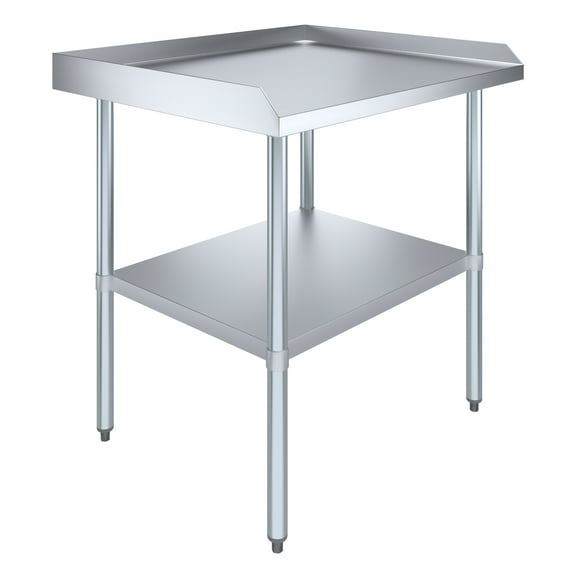 AmGood 36" Long x 30" Deep Commercial Work Table with Backsplash and Sidesplashes | Stainless Steel Prep Table for Kitchen, Restaurant, Garage, Laundry | NSF