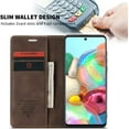 thumbnail image 3 of Funda de cuero para Samsung Galaxy A31, funda tipo cartera de cuero, diseño clásico con ranura para tarjetas y cierre magnético, funda plegable para Samsung Galaxy A31, 3 of 7