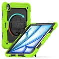 thumbnail image 4 of 3 Layer Multi-Functional Case for iPad Air 13 2024, for Kids Heavy Duty Protective Case with Screen Protector & Stylus Holder & 360 Rotating Stand and Hand/Shoulder Strap Cover - Green, 4 of 9