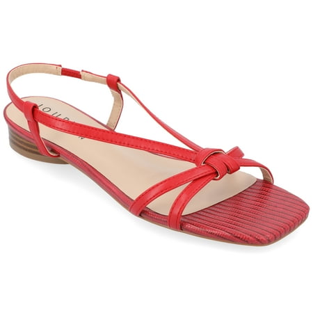 

Journee Collection Womens Bridget Sling Back Low Block Heel Sandals
