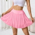 thumbnail image 3 of Nuoqisi Women's Sport High Waist Mesh Fitness Tennis Skirt with Built-In Shorts - 3/4 Sleeve Round Neck Top, 3 of 6