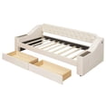thumbnail image 4 of Upholstered Twin Daybed with Storage and USB Ports, Armrest Platform Bed for Small Spaces, 4 of 10