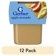 (12 pack) Gerber 2nd Foods, Apple Avocado Baby Food, 4 oz Tubs (2 Pack)