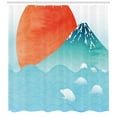 thumbnail image 3 of Ambesonne Wave Shower Curtain, Japanese Far Eastern Nature, 69"Wx70"L, Vermilion Seafoam, 3 of 3