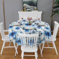 thumbnail image 2 of Pioneer Flower Floral Print Pattern Round Tablecloth 60"x60",Wrinkle Wipeable Table Cloth for Kitchen Dining Room Picnic Patio Party, 2 of 6