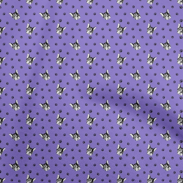 oneOone Rayon Medium Purple Fabric Bull Sewing Craft Projects Fabric Prints By Yard 56 Inch Wide