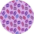 thumbnail image 1 of Ahgly Company Machine Washable Indoor Round Transitional Pastel Purple Pink Area Rugs, 6' Round, 1 of 7