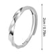 thumbnail image 2 of Anillos de moda y de plata 925 para las mujeres Anillo de apertura Anillo ajustable chapado en oro, 2 of 3