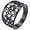 Black, variant on Stainless Steel Carved Flower Pattern Promise Wedding Statement Cocktail Party Ring