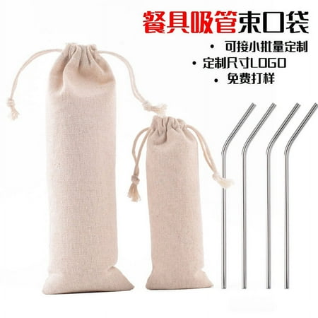 

10Pcs Chopstick Bags Chopstick Pouch Tableware Holder Drawstring Cutlery Bags Straw Bags