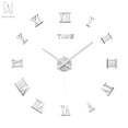 thumbnail image 2 of Gustave Modern 3D DIY Large Wall Clock, Frameless Mirror Surface Wall Sticker Home Décor for Living Room Bedroom (Silver), 2 of 9