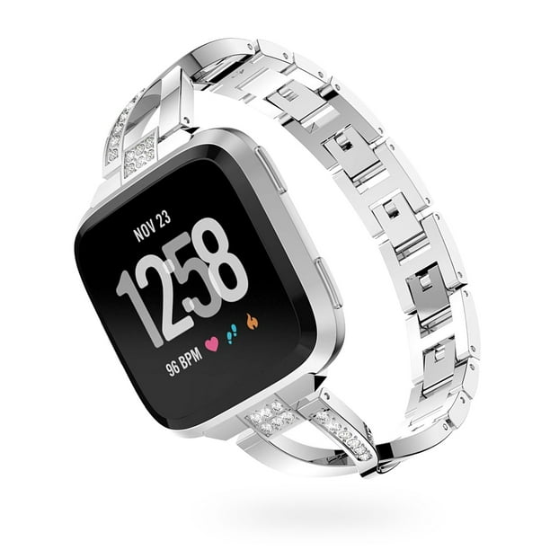 Fitbit versa silver on sale band