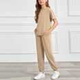 thumbnail image 5 of WELOIJEVBE Girls Summer Clothes Sets Casual Short Sleeve T-Shirt and Pants for Child Girls Girls Size Clothes 6-7 Years, 5 of 6