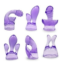 Purple Soft Magic Wand Attachment Head Cover 1.57-inch Inner Diameter (6PCS)