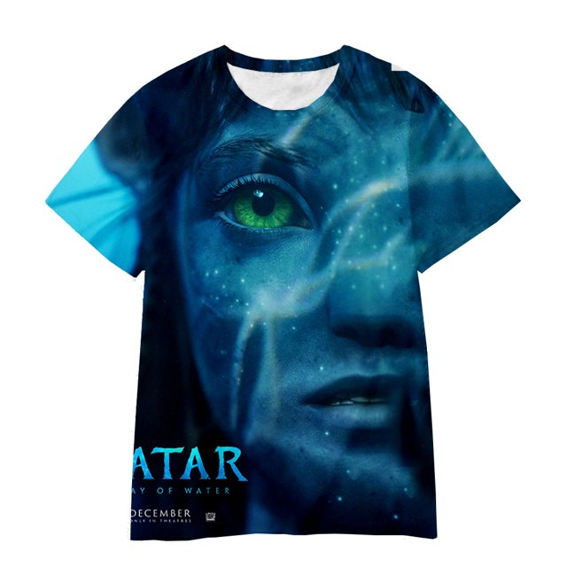 Nouveau T-Shirt Imprimé Numérique 3D Avatar 2 à Manches Courtes Été 2025