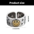 thumbnail image 5 of Fashionable Adjustable Smile Face and Star Ring Antique Style Finger Opening Ring Handmade Jewelry for Daily Wear, 5 of 12