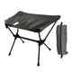 thumbnail image 5 of Silla de camping plegable con taburete y bolsa de almacenamiento, reclinable y portátil. Reposapiés. Negro, 5 of 9
