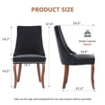 thumbnail image 2 of MIKIBAMA Upholstered Accent Chair for Dining Room with Curved Solid Wood Legs,Set of 4 (Black), 2 of 6