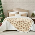 thumbnail image 6 of Luxury Sherpa Throw Blanket for Couch, Premium Reversible Thick Throw with Gingerbread & Candy Cane Design, Warm Cozy Soft Blanket for Home and Gifts (60 * 80), 6 of 8