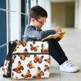 thumbnail image 6 of Water-Resistant 3-Ring Binder Organizer with Multiple Pockets Zipper Binder Bag for Office Orange-black Butterfly, 6 of 8