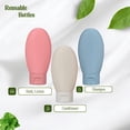 thumbnail image 2 of Lazer Refillable Travel Bottles for Toiletries | Silicone Leak-Proof Containers with Lids | 60ML Pack of 3 | Perfect for Shampoo, Conditioner, Lotion, Body Wash| Easy Squeeze & Refill Travel Set, 2 of 9