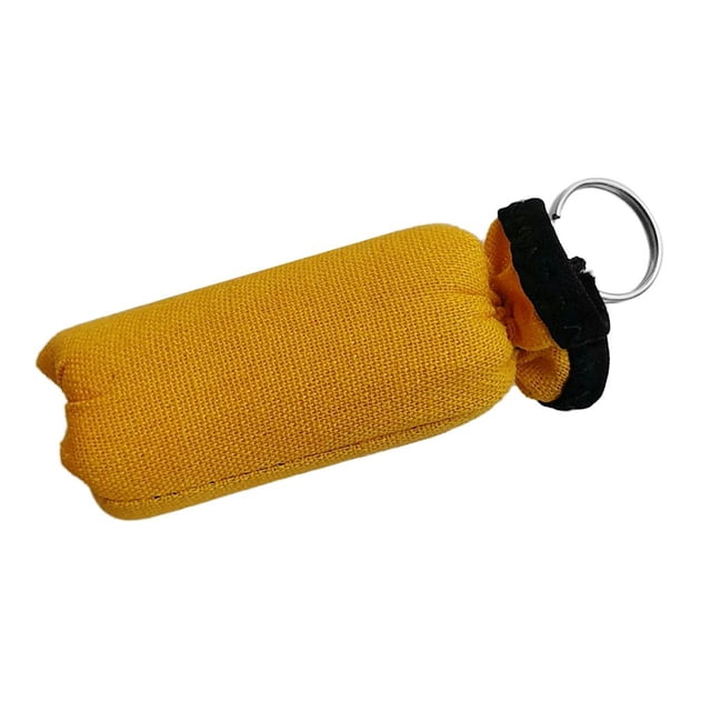 Sailing Boating Yachting Cylinder Foam Floating Key Keychain Key Float Buoy & Strong Stainlees Steel Split - Compact & Durable Yellow