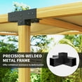 thumbnail image 5 of Outsunny DIY Pergola Kit, Pergola Brackets with 3-Way & 4-Way Corner Brackets and Post Base for 4"x4" (Actual 3.6"x3.6") Lumber, 12 PCS, 5 of 9