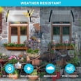 thumbnail image 3 of WoofPaw Polycarbonate Door Window Awning, All Weather Rain Snow UV Protection Front Entry Canopy with Heavy Duty ABS Bracket for Residential & Commercial Exterior Use Clear Board  Black Bracket 40x32, 3 of 18