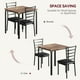 thumbnail image 5 of Yeshouse juego de comedor compacto de 3 piezas, mesa cuadrada con 2 sillas de respaldo metálico, ideal para cocina, apartamento o habitaciones pequeñas, ahorra espacio y es fácil de montar, 5 of 9