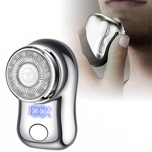 EGNMCR Rasoir Électrique pour Hommes Format de Poche Mini Rasoir Portable Rasoir Humide et Sec Rasoir pour Hommes Rasoir Rechargeable USB Chargement Utilisation Facile Convient pour la Maison, la Voiture, les Voyages Rasoir Électrique