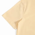 thumbnail image 3 of UNISHE Women's Beige Rose Line Art Graphic Short Sleeve T-Shirt Summer Daily Top, 3 of 5