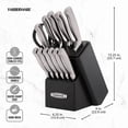 thumbnail image 5 of Self-Sharpening 13-Piece Knife Block Set with EdgeKeeper Technology, High Carbon-Stainless Steel Kitchen Knives, - Knife Set with Wood Block, Black, 5 of 6