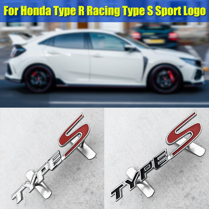 For Honda 3D Metal Racing Front Hood Grill Grille Badge Emblem TYPE-R Logo