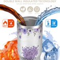 thumbnail image 3 of 30 Oz Tumbler Purple Flowers Tumbler with Lid and Straw, Birthday Gift Cup for Friend Women Men Coffee Travel Mug Thanksgiving Day Halloween Christmas Gift Water Bottle, 3 of 7