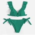 thumbnail image 5 of BONIXOOM Swimsuit Coverup For Women Halter Tie Solid Bikinis Bikini Summer Swimwears on Clearance Green Size 4, 5 of 8