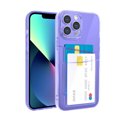 thumbnail image 1 of Dual Wallet Phone Case for iPhone XR,Clear Shockproof Dual Card Slot Phone Case,Slim Fit Protective Soft TPU Cover with Dual Card Holder for Apple iPhone13mini,Purple, 1 of 6