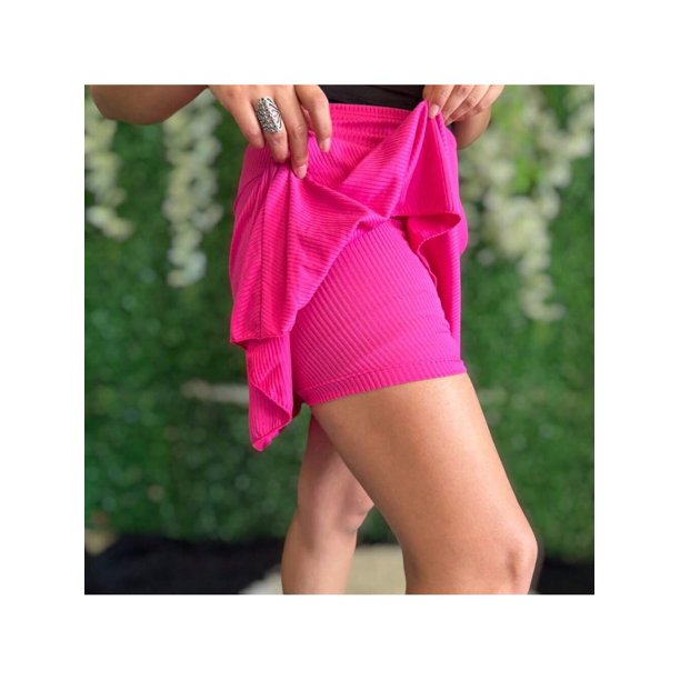 Falda Short Sexy Deportiva Tela Strech Comoda Ligera Color Fucsia Talla Unitalla Marca Emil SaEs