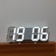 thumbnail image 4 of Reloj electrónico 3D con números, luz LED, temporizador de escritorio, despertador para colgar en la pared, para casa y oficina (blanco), 4 of 7