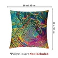 thumbnail image 4 of BANET  Colorful Abstract Rainbow Throw Pillow Covers,Oil Decorative Pillow Covers Digital Printing Blended Fabric for Couch Sofa Bed Invisible Zipper 18x18in, 4 of 7