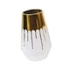 thumbnail image 5 of Florero de cerámica blanca, jarrones brillantes, jarrón de escritorio, adorno nórdico, jarrones decorativos para comedor, boda, cocina, chimenea, Dorado BLESIY Jarrón de ceramica, 5 of 8