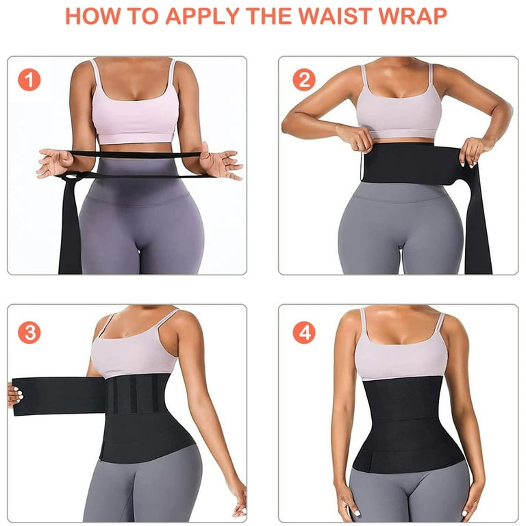 Lilvigor Stomach Wraps for Belly Fat,Upgraded Waist Wraps for Stomach Wrap  for Plus Size Women with Loop Adjustable Body Wrap Shapewear Plus Size