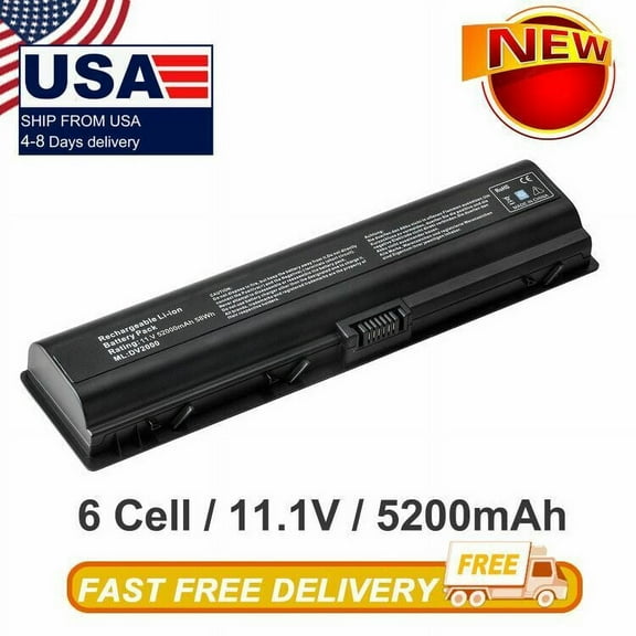 5200mAh Battery for HP Pavilion DV6000 DV2000 446506-001 C700 F500 EV088AA 6Cell