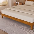 thumbnail image 5 of Ktaxon King Wooden Bed Frame, Platform Bed with Headboard & Slats Support, Brown, 5 of 8