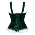 thumbnail image 3 of Grebrafan Corset Christmas Push up Shoulder Strap Bustier Dark Green XL, 3 of 5