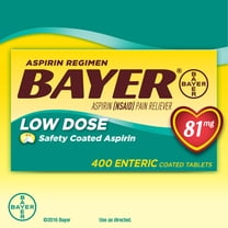 Bayer Aspirin Low Dose Aspirin 81 mg - 400 Enteric Coated Tablets