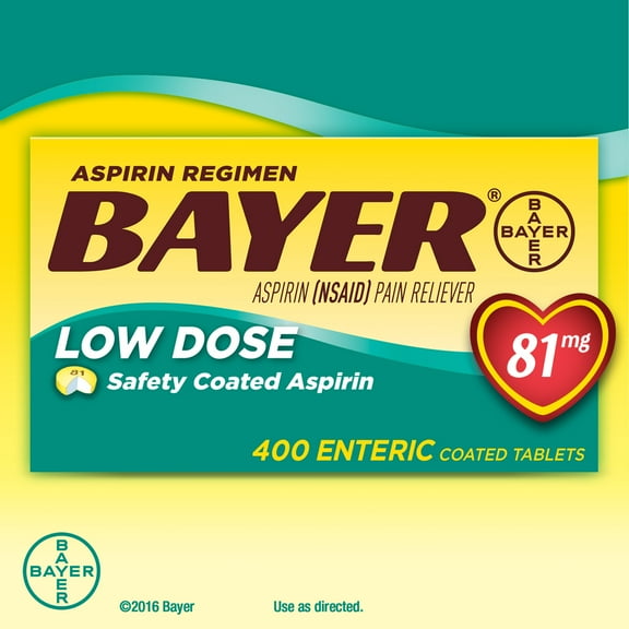 Bayer Aspirin Low Dose Aspirin 81 mg - 400 Enteric Coated Tablets