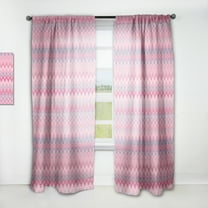 Designart 'Abstract Retro Geometric Pattern Design III' Mid-Century Modern Curtain Panel